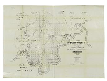 (INDIANA.) Braden & Buford. Map of Perry County Indiana * Map of Parke County Indiana.